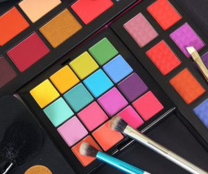 multi-coloured eye shadow palette